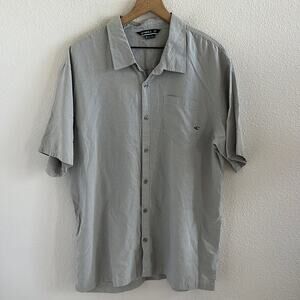 Oneill Paxton Window Pane Neutral Collar Button Front Shirt XL